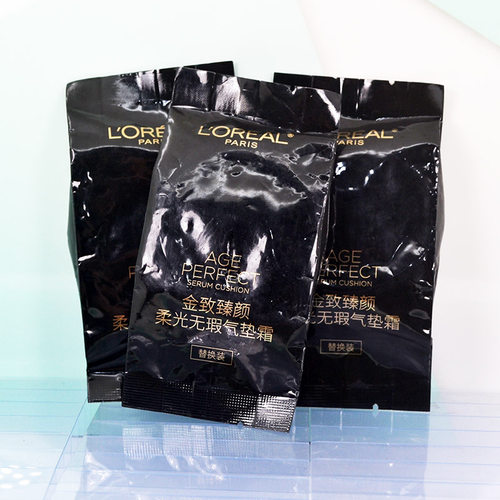 欧莱雅黑金气垫金致臻颜无瑕遮瑕持妆干皮滋润防晒不脱妆替换装