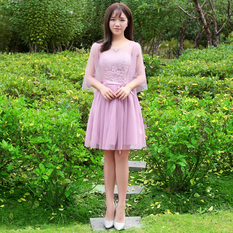 伴娘团礼服韩版短款显瘦姐妹裙新娘结婚敬酒服订婚晚装主持人演出|ruв категории Женская одежда, Cвадебные платья, платье/вечернее платье - от Buy2taobao.com для оказания профессиональной услуги покупки агента Taobao