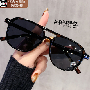 复古港风玳瑁蛤蟆墨镜女款 高级感防紫外线太阳眼镜带度数 2026新款