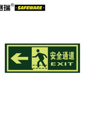 安赛瑞DZ21631自发光地贴消防疏散标识贴荧光箭头指引标识(单位：