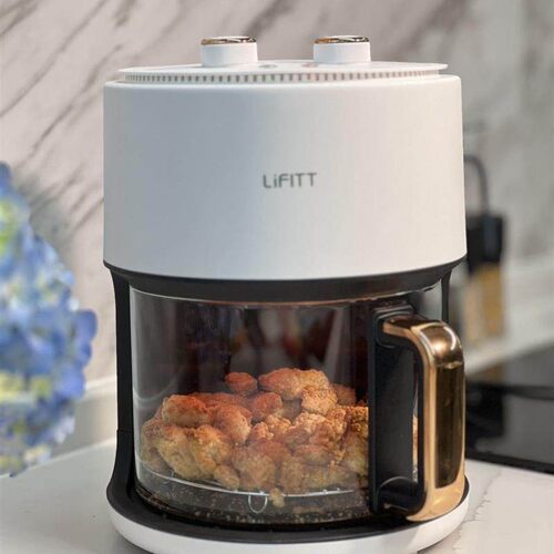 适用于乐斐鹏森现代康佳5.5L升空气炸锅玻璃内胆专用可视玻璃配件