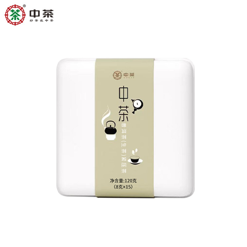 中茶普洱茶清雅系列普洱生茶紧压茶120g（8g*15）独立小包装茶叶