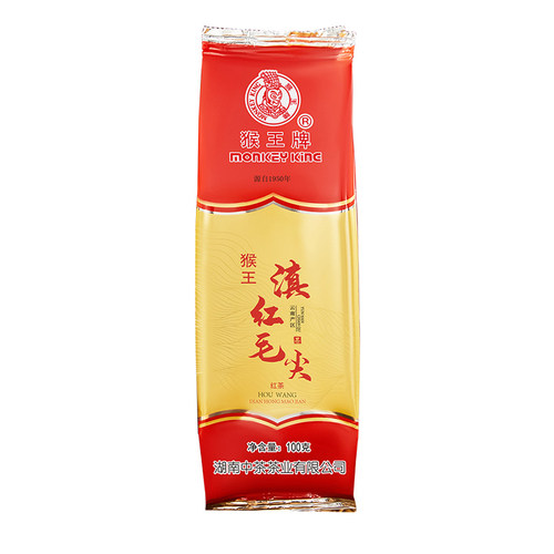 中茶猴王滇红毛尖100g