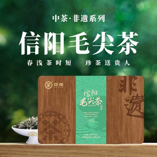 中茶2026新茶春茶非遗系列信阳毛尖绿茶80g明前特级核心产区绿茶