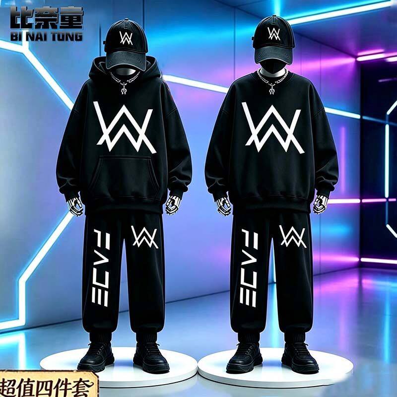 嘉豪全套衣服艾伦沃克四件套同款衣服连帽卫衣学生秋冬季嘉豪衣服