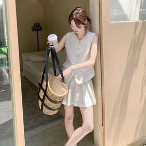 小香风休闲风时尚套装上衣女装法式江南风港风极简风显瘦气质短款图片