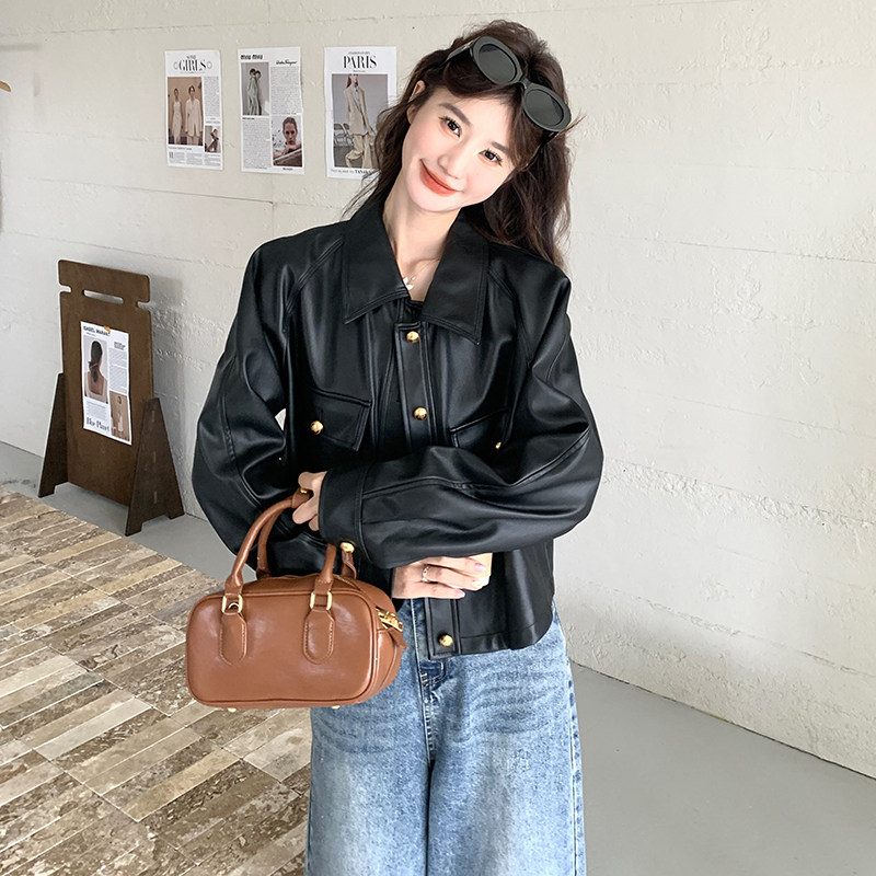 2025新款现货！PU皮衣外套131-7126P155K238,女装皮衣,浙宝131