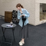灰色法式吊带连衣裙套装女2025夏季新款设计感气质防晒衬衫两件套，女装套装/套裙，象礼