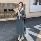 蕾丝披肩牛仔连衣裙女2025春季新款设计感超好看气质显瘦衬衫长裙，女装连衣裙，象礼