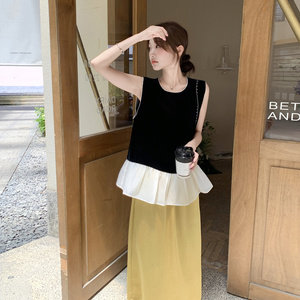 夏季新品拼接半身裙套装131-7339P145K218图片