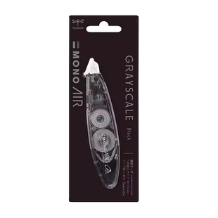 日本Tombow蜻蜓笔形静音修正带学生改正带黑白灰限定三灰白黑复古MONO AIR进口涂改带可换替芯6m