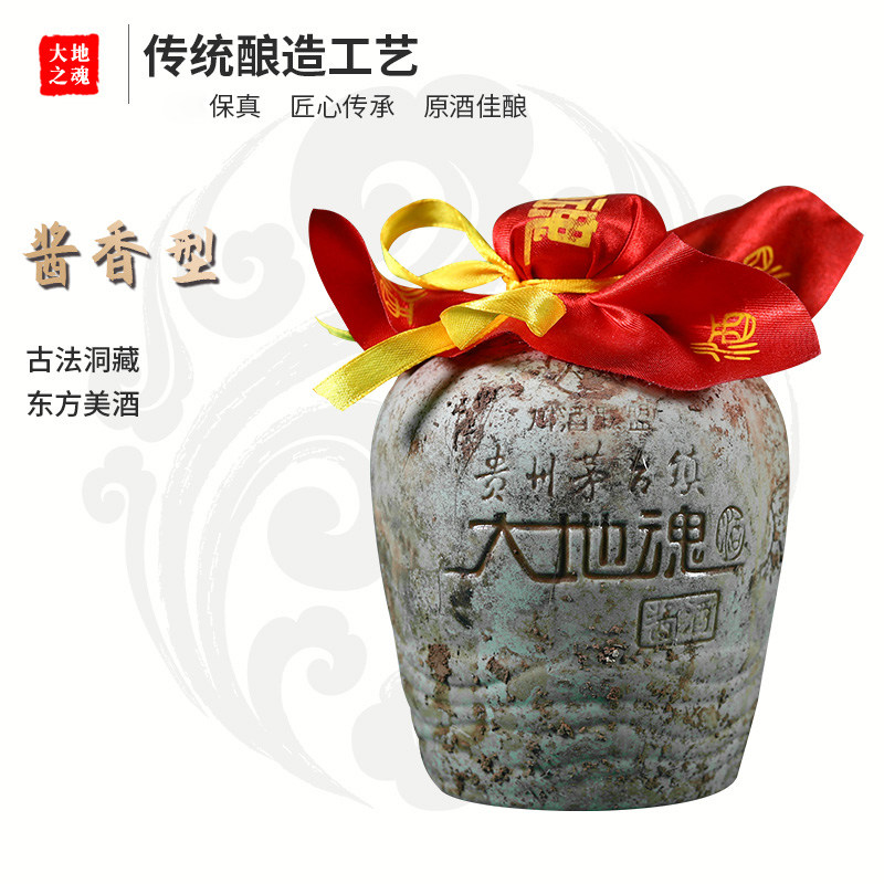 大地魂酱香型泥巴酒老酒纯粮食白酒53度送礼瓶装洞藏酒