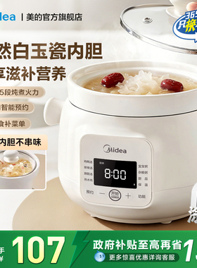 美的电炖锅炖盅家用小型多功能炖汤煲汤锅宝宝煮粥锅全自动汤锅