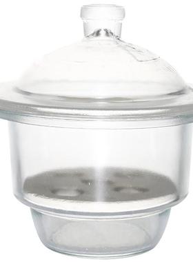 兰诗(LAUTEE)SY4052实验室玻璃干燥器透明白色玻璃干燥皿透明180m