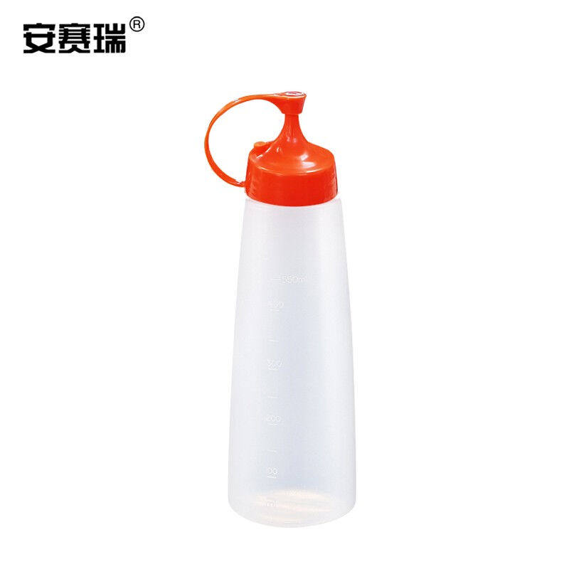 安赛瑞塑料挤压瓶存储瓶塑料软挤压瓶(5个装)尖嘴细口调料存储瓶