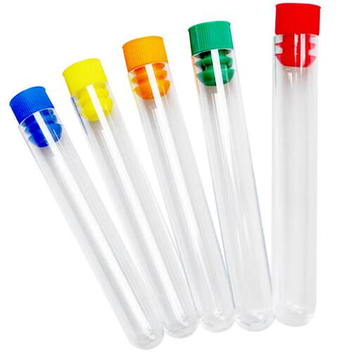 兰诗(LAUTEE)SY1003硬质塑料试管实验化学样品试管带塞12*60(带塞
