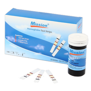 艾康Mission血红蛋白试纸条血色素贫血检测仪器配套Hb试剂片包邮