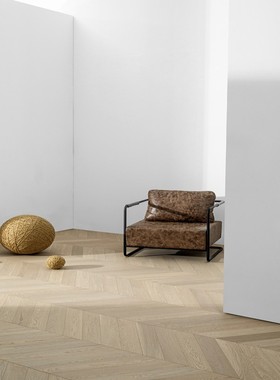 巴洛克系列GYG05 日式大宅浅米色 橡木木皮鱼骨拼 地暖适用地板