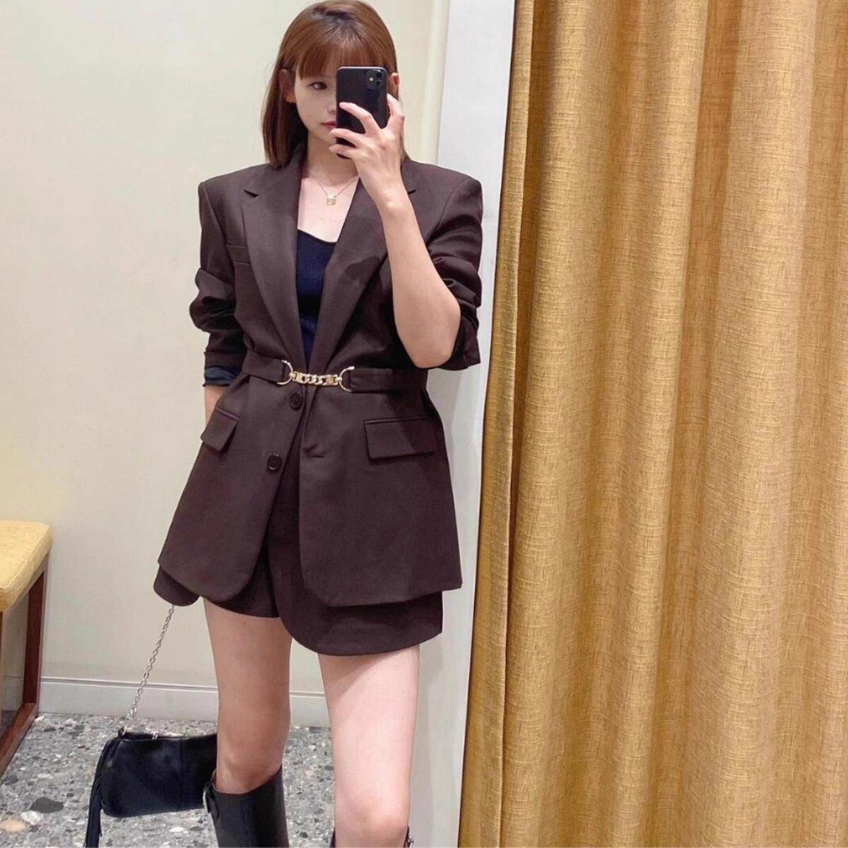 两粒扣收腰西服西装外套