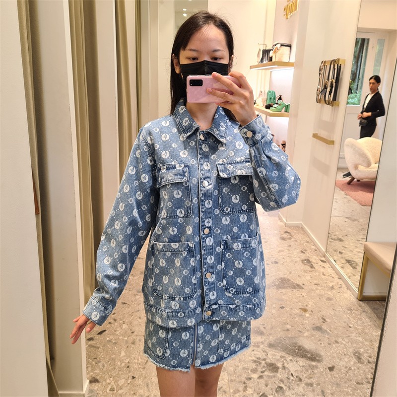 战士印花百搭牛仔夹克外套