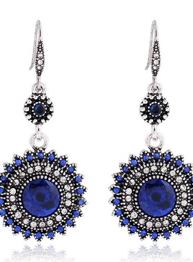 促销热卖 JEJE Vintage Bohemian Sun Flower Earrings耳环女欧美