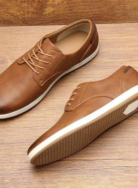 Single shoe large size comfortable leather board shoes板鞋PU