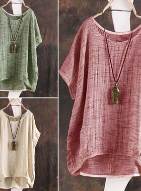 2018 Women plus big size cotton T-Shirt Casual Blouse Tops女