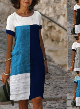 2022 women's summer new trendy check print dress 连衣裙