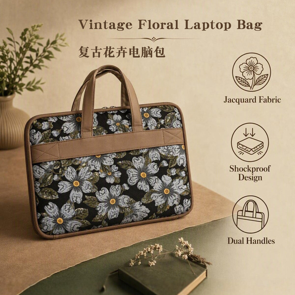 女士复古风Macbook笔记本电脑包