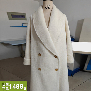 苏丽羊驼绒大衣镇店秘鲁进口A级长毛皮草级加厚冬保暖毛呢外套女