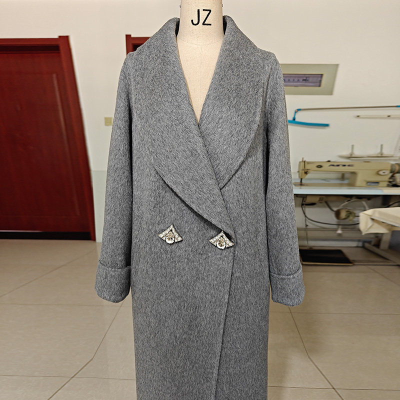 羊驼绒加厚翻领冬高端白色灰黑色长款双面羊绒大衣保暖毛呢外套女,女装/女士精品,毛呢外套,淘宝优惠券,粉丝福利购,淘宝优惠卷