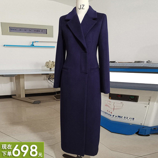 进口羊毛山羊绒带里衬高版本天然真牛角扣欧美超模肯豆同款冬新女