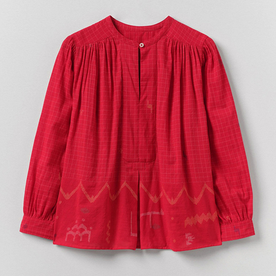 inLESS丨Toast Jamdani Hand Woven WWTWW09 纯棉衬衫上衣女