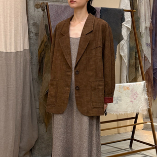 inLESS丨与玊 亚麻香云纱西装