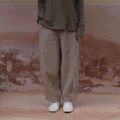 和纸亚麻茧型裤 inLESS lino 屿麻纪 isola