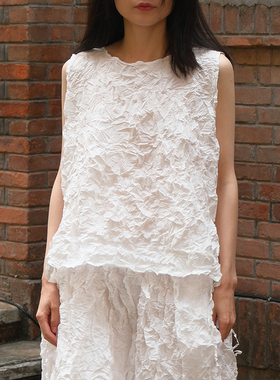inLESS丨Manuelle Guibal 7006 Débardeur CRINKORA 褶皱背心女