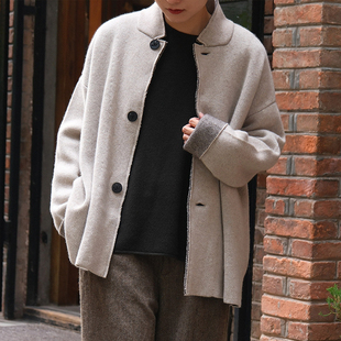 Boxy inLESS OYUNA WIND 羊绒宽松夹克短外套女 fit