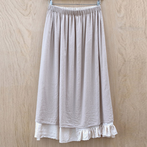 inLESS | Elsa Esturgie réveil bi-material skirt真丝拼接半裙