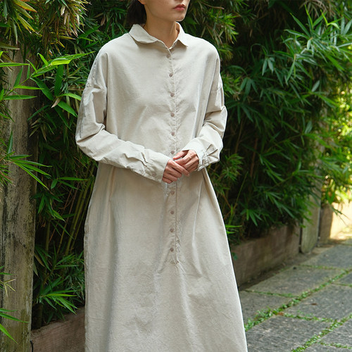 inLESS | Album di Famiglia SHIRT DRESS 丝绒衬衫连衣裙