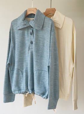 inLESS丨BY BASICS 14019 boxy sweat 羊毛棉卫衣