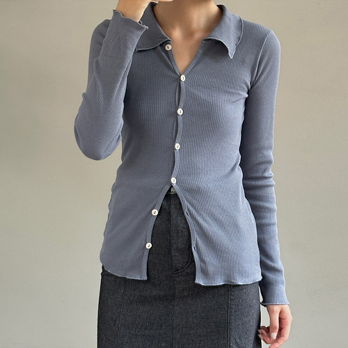 inLESS | Baserange ISO SHIRT 牛仔蓝衬衫上衣女