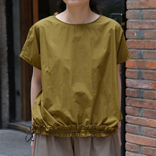 inLESS丨Apuntob P1944/TS879 纯棉短袖衬衫上衣女