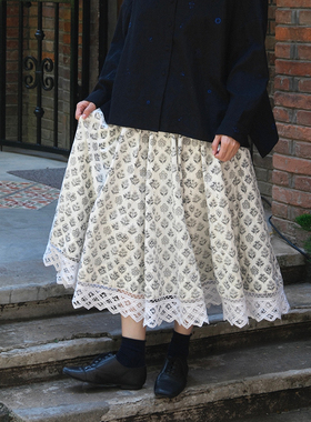 【SALE】 AODRESS no.33 anankali skirt 纯棉松紧腰半身裙女