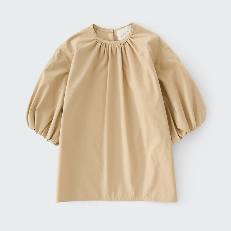 inLESS丨Studio Nicholson GATHERED NECK 纯棉褶领衬衫上衣女
