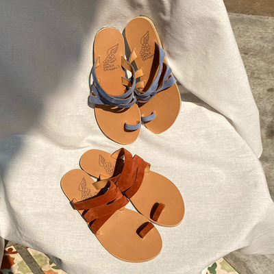 折扣款不退不换 Ancient greek sandals 夏季交错编织凉鞋女拖鞋