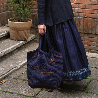 inLESS丨MAKU AS2662/NAVY 纯棉托特包