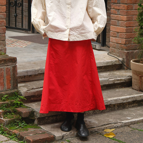 inLESS丨Casey Casey A-LINE SKIRT 纯棉半身裙女