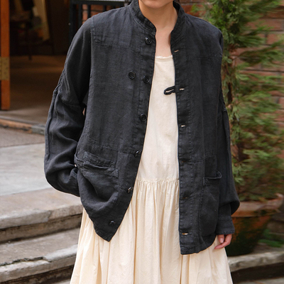 inLESS | BLEU DE COCAGNE KETSUI 亚麻夹克短外套女