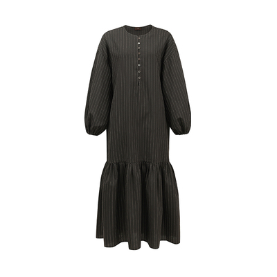 inLESS | ii sense 核桃羊毛宽松裙早秋长袖连衣裙女