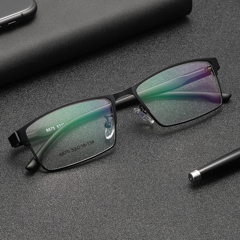 全框眼镜男商务超轻记忆钛合金